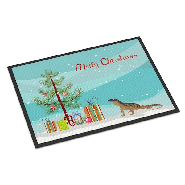 Carolines Treasures 24 x 36 in. Monitor Lizard Merry Christmas Indoor or Outdoor Mat CK4541JMAT - main